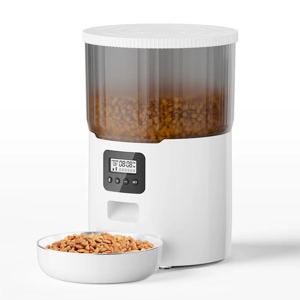 New 4L Pet Feeder Cat Dog Smart Food Dispenser Regular Quantitative Feeding with Audio Recording Feeding Bowls Pet Supplies